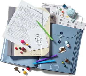 Important Document Organizer Personal Binder Organizer with Labels Accordion File Stylish Binder for Storing Important Papers, in case i die Binder Certificates, Passports, Photos, and Letters(Bule)