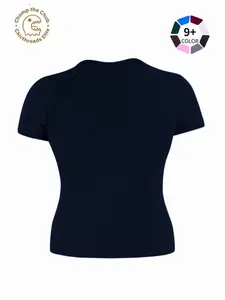 Women's Full Matte Nylon High Elastic Moisture-Wicking Short Sleeve Seamless Gym T-Shirt Gym Workout Tops, Perfect for Spring Summer Fall Yoga and Outdoor Training
