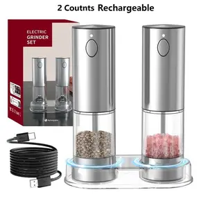 Electric Blender, USB Rechargeable Electric Salt & Pepper Blender, Household Kitchen Appliances for Daily Use, Blender Set