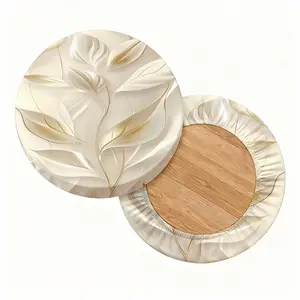 Fashionable Printed Round Stool Cover, Easy Install and Wash, Universal Fit for All Seasons, Durable Protection for Your Furniture, Decoration