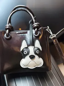 Cute French Bulldog Dog Head Bag Charm, Adorable Puppy Purse Decoration, Fashion Accessory for Women and Girls, Perfect Gift Idea, Purse Accessories