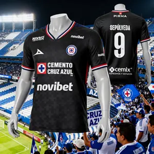 2526 Mexico League  Cruz Azul Sepulveda #9 Short Sleeve Top Football Jerseys LIGAMX Fan Edition