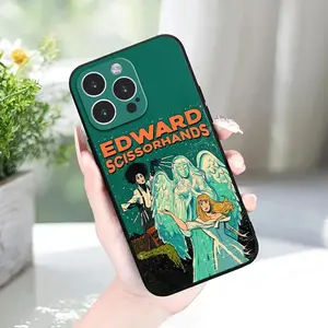 Edward Scissorhands Pattern Design Phone Case for iPhone 17 16 15 14 13 12 11 Pro Max Plus, Black TPU Protection Cover, Exquisite Gift