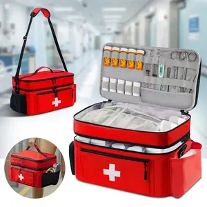 Travel Medicine Organizer Bag, Drug Storage Box, Pill Bottle Holder, Home Medication Organizer, First Aid Kit, Empty Bag Only, Storage Basket, Portable