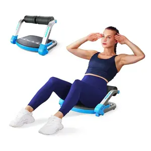 Ab Machine for Home Gym Adjustable Ab Trainer with 3 Resistance Levels Sit Up Exercise Equipment for Core Workout Automatic Rebound Ab Crunch Machine