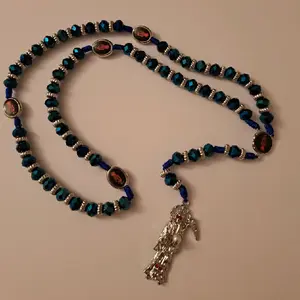 Santa Muerte Rosary Necklace for Men and Women