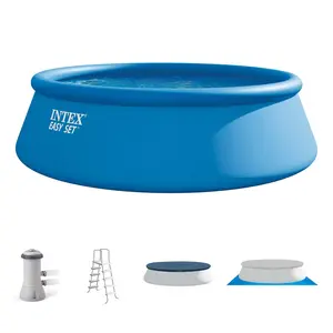Intex 15' x 48" Inflatable Easy Set Above Ground Swimming Pool w/ Ladder & Pump