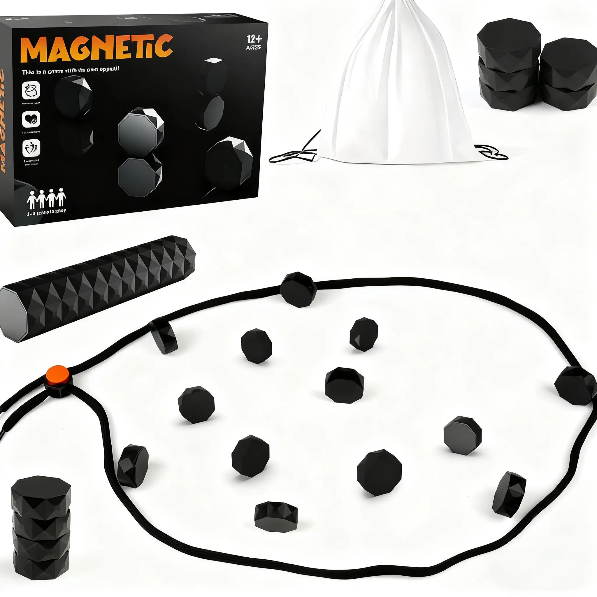 Magnetic Chess Game,Chess Game Magnetic - Mutual Attraction Board Game Chess Game Family Games,Family Strategy Board Game for Kids & Adults with Storage Bag ideal Gift for Festival Parties,ChristmasGifts