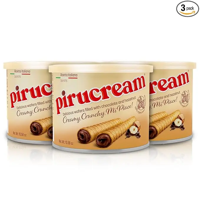 PIRUCREAM GRD 24-10 oz (MASTER) Chocolate Wafer Biscuit Cookie, Creamy Biscuit with Milk, Cocoa & Salt Sweet Dessert Snacks