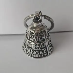 Biker Bell for Motorcycles, Christmas Halloween Gremlin Guardian Design, Good Luck Protection Riding Spirit Bell Decoration Accessory for Men & Women, Motorcycle Charm, Keychain