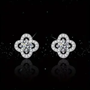 【High-end】Timeless Elegance S925 Silver Premium Moissanite Stud Earrings Collection - 1ct Each | Versatile for Every Occasion | Luxury Gift for Him & Her | Genuine Certificate of Authenticity | dealsforyoudays gift