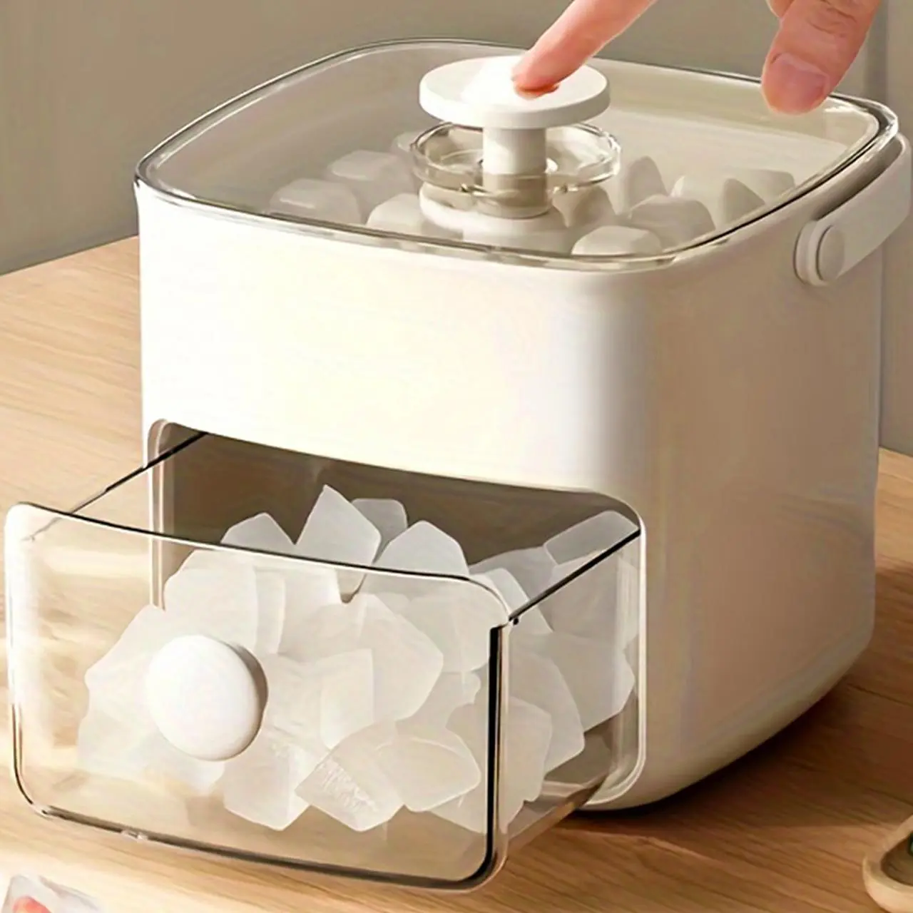 Double Layer Ice Cube Mold with Large Capacity Storage Box, Travel Accessories, Household Ice Making Tool for Home Kitchen