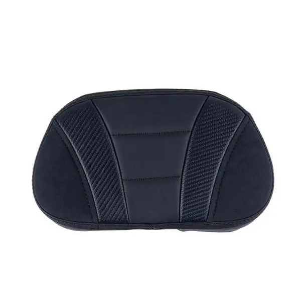 Advanblack Legacy Grand Touring Rider's Backrest Pad - Carbon Fiber, Forward-Position Adjustable, Red Stitching, Contoured Fit, Height-Tunable, Synthetic Suede, Compatible with 2009-Later Touring Models
