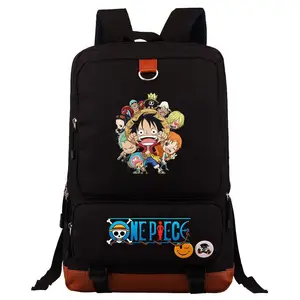 Anime One Piece Luffy Printed Unisex Backpack Big School Travel Bag for Students Teens Laptop Bag Ipad Boys