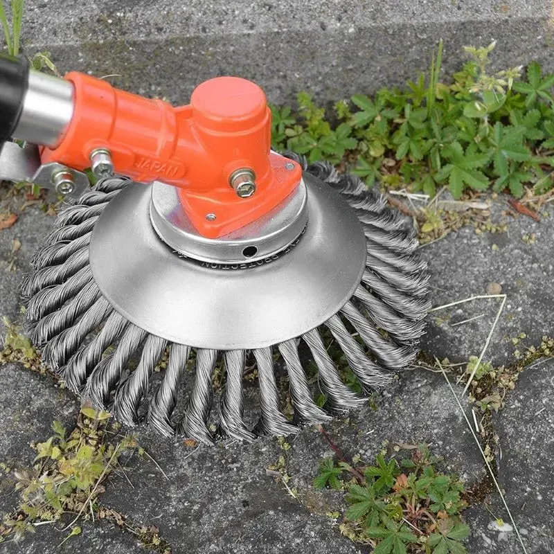 Universal Weed Brush, Replacement Cleaning Tool Compatible with Lawn Mower & Edger for Garden Yard Grass Removal