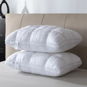 Buy 1 Get 1 Free, Total Of 2pcs Soft Luxury 5-Star Hotel Quality Pillow, 990g 20x30 Inches - Deep Sleep Neck Support, Non-Collapse High Pillow Core For All Seasons, Machine Washable, Perfect For Home Or Gifting