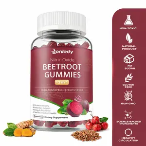 Onledy 12-in-1 Nitric Oxide Beet Root Gummies,Grape Seed Extract,Coq10,D3K2 Natural Help for Energy & Endurance, Strawberry Flavor 60 Gummies Supplement Healthcare  outdoorfun