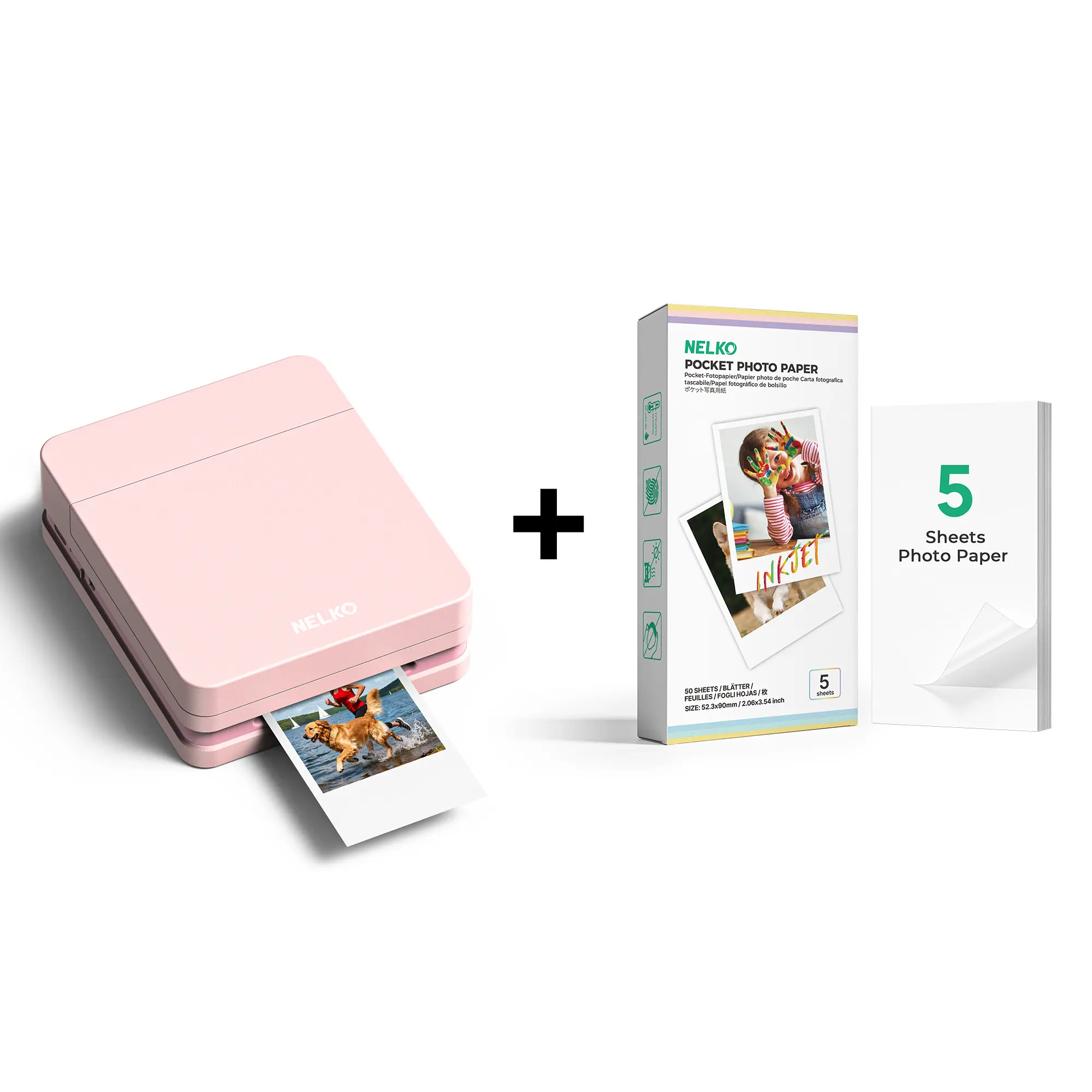 PP01 Pink + 5 Sticky Photo Sheets