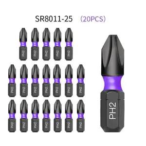1 Inch 25mm Cross Impact Screwdriver Power Drill Set, Strong Magnetic High Torque Screw Head, Screwdriver Head for Home Decoration Woodworking Machinery Repair, Screwdriver Bit Set