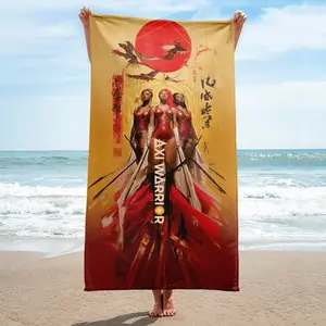 Axi Warrior - Inner Triad - Vivid Beach Towel - 30" x 60" x 0.28" - Super Soft & Cozy Sublimation Towel - Water-Absorbent Fabric