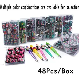 15 silicone focus beads, Bead Assortment, Beading Making, suitable for Valentine's Day, Easter, St. Patrick's Day, Mother's Day, Teachers' Day, animal bows, etc. Suitable for DIY ballpoint pens, keychains, bags, pendants, etc.