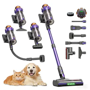 Cordless Vacuum Cleaner 1.8L Dustbin, 600W 55kPa 70Mins Stick Vacuum Cleaners for Home with Pet Brush, Self-Standing and Touch Screen, Vacuum Cordless for Pet Hair/Hardwood/Carpet/Car industrial