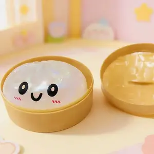 Squishy Dumpling Stress Balls for Adults, Dumpling Squishy Toys for Kids, Dumpling Fidget Sensory Toy,3.15 inches in Diameter Squeeze Dough Ball Stress Relief Toy, Stretchy Stress Ball Squish Toys