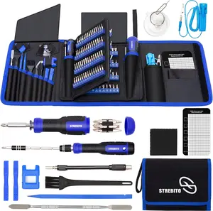 STREBITO Precision Screwdriver Set 191-Piece Multi-Bit Screwdriver 1/4 Inch Nut Driver Home Improvement Tool Electronic Repair Kit for Computer, iPhone, Laptop, PC, Cell Phone