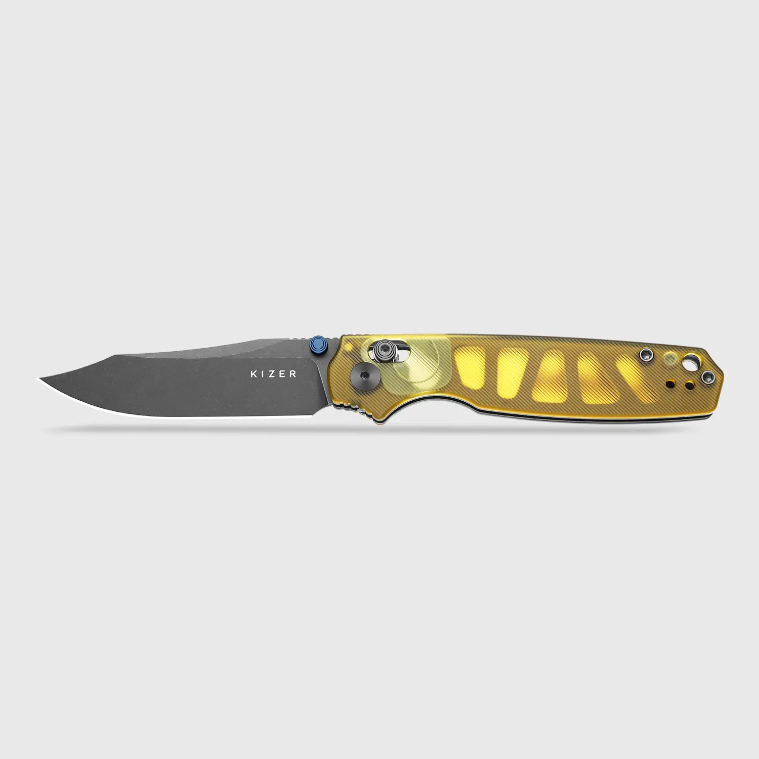Kizer Pokiman CC AEB-L Steel Clear PEI Handle V3789A3