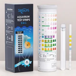 Seaoura 9 In 1 Portable Aquarium Test Strips 135 Counts Multi Index Water Quality Detector Quick Accurate Reading Effectively Avoid Fish Health Issues Moisture Proof Sealed Kit With Test Tube Widely For Freshwater Saltwater Pond Shrimp Tank Supplies