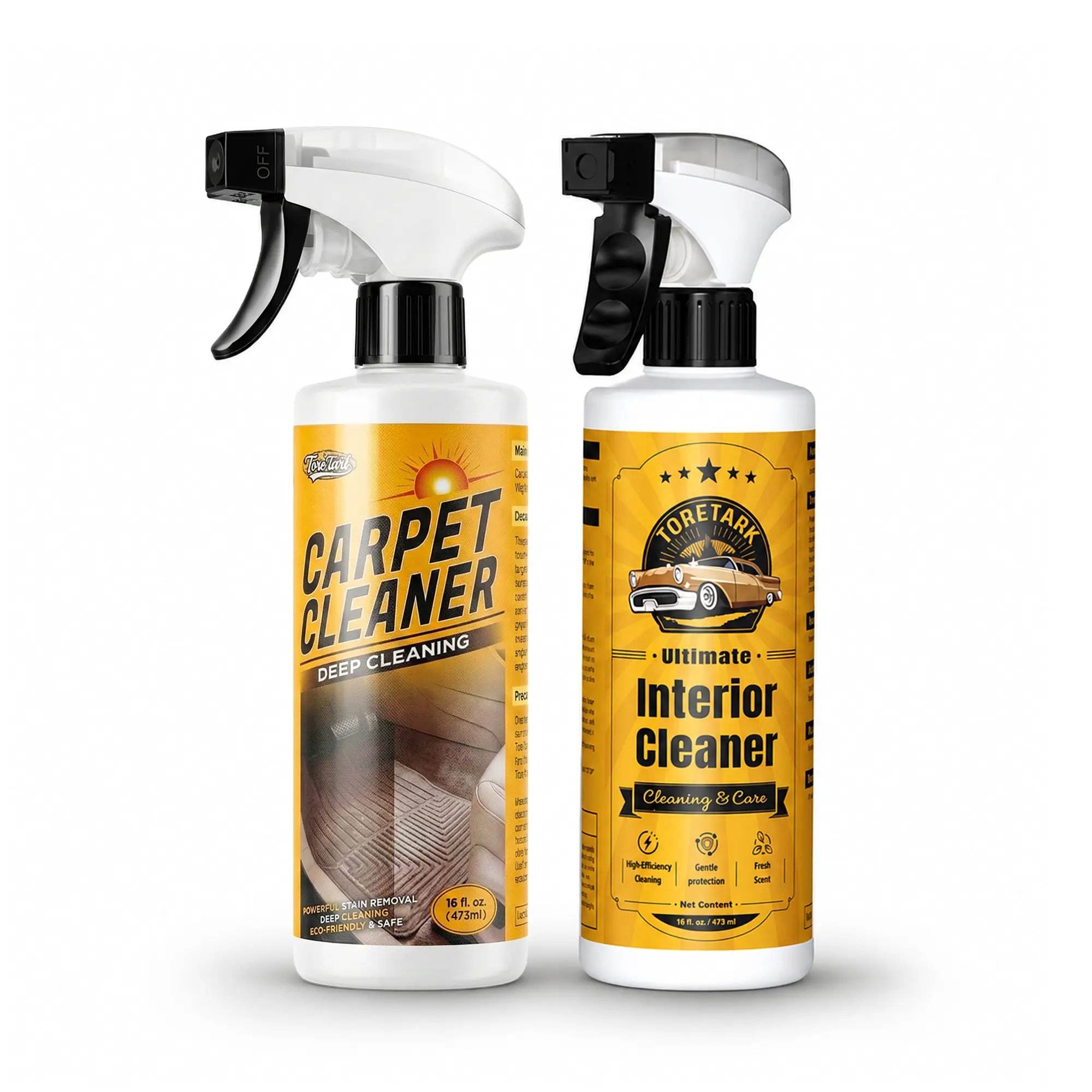 Car interior cleaning kit, includes car interior cleaning and car floor mat cleaning. Natural plant-based formula, gentle and non-irritating, suitable for cars and homes.