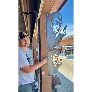 Peak a boo middle finger big foot fence hanger