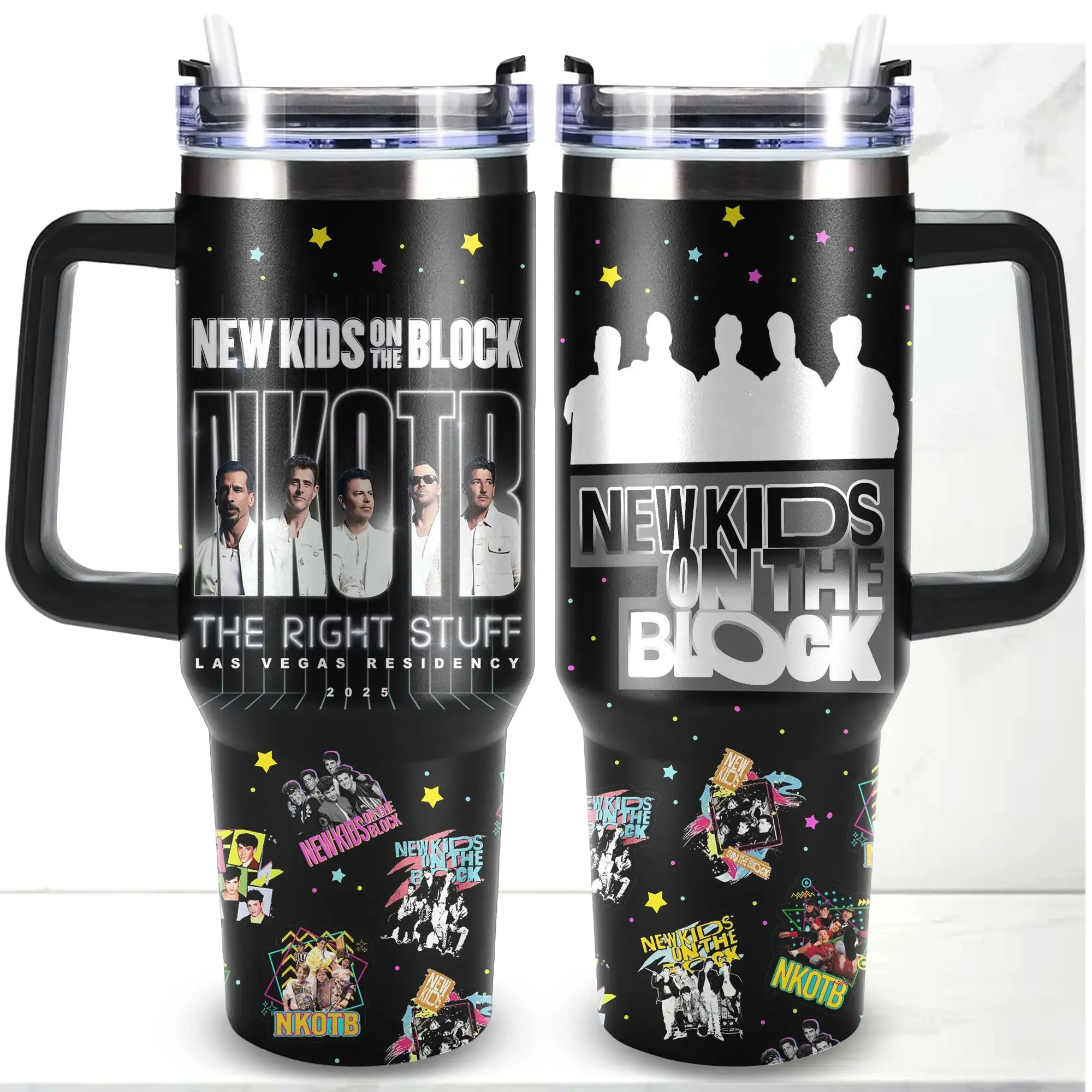 New Kids The Right Stuff 2026 Custom Hydration Tumbler - 40 oz, 20 oz Insulated Travel Cup with Handle, Everyday Tumbler Vacuum Flask, Everyday Tumbler Vacuum Flasks