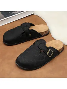 Men's Large Size Slip-On Sandals, 2026 New Summer Outdoor Non-Slip Durable Softwood, Couples' Closed-Toe Half Sandals, Outdoor Clogs