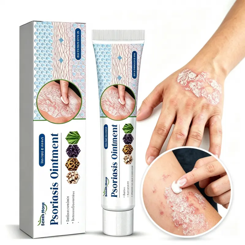 Herbal Psoriasis Ointment, Natural Skin Relief Cream for Itchy Flaky Skin, Soothing Topical Ointment for Dry Scaling, Skin Discomfort & Fungal Irritation