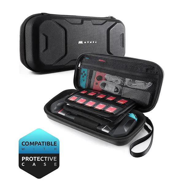 SUPCASE Large Capacity Solid Protective Carry Case for Steam Deck 2022/Nintendo Switch OLED/Switch Console & Console Accessories, Durable EVA Shell, Waterproof Surface, Portable Travel Handbag with Wrist Strap, Storage Organizer