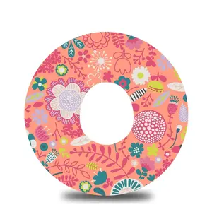 Coral Paisley Dexcom G7 Tape