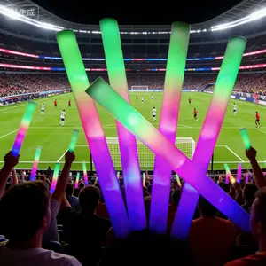 10 Packs Glow Foam Sticks, Bright Flashing Light Stick for Party Cheering & Events