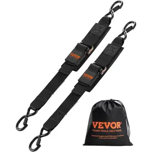 VEVOR Boat Trailer Transom Straps (2PK), 2x 48 Adjustable Boat Straps 1, 500lb Break Strength with Security Lock S Hooks, Transom Tiedowns for Trailer or Kayak SecureVEVOR Super Brand Day