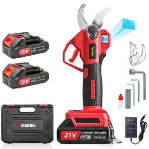 Upgraded Electric Pruning Shears,1.2" Cutting Diameter Cordless Power Pruner with LCD Display, Brushless Motor Pruning Shears with 2000mAh*2 Rechargeable Batteries for Garden Tree Pruner Branch