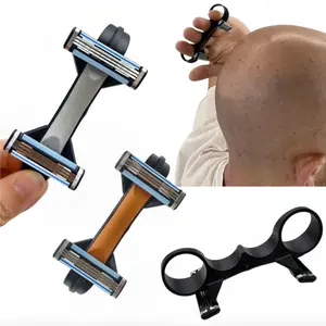 Men's Dual-Blade Safety Razor, Ergonomic Handle, Stainless Blades, Perfect for Bald Heads, Beards, and Body Shaving, No Power Needed, Christmas Gift