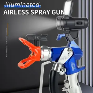 Zt-G5max Spray Gun with Light Blue, 517 Nozzle, Lightweight Handle, Handheld Paint Sprayer, Latex Oil Sprayer, Indoor Outdoor Decoration Tool