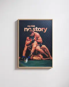 Khabib Choke Conor Wall Art, Khabib Nurmagomedov Poster, Conor McGregor Poster, UFC Wall Art, Motivational MMA Canvas, Sports Poster