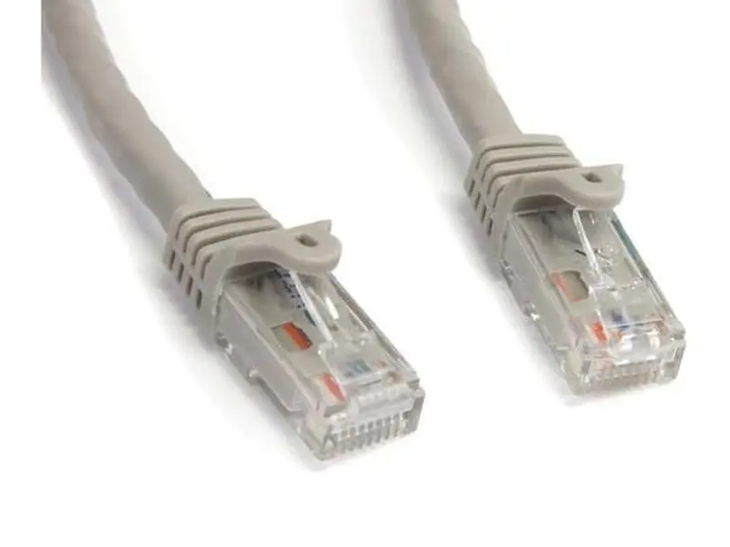 StarTech Cat6 UTP Patch Cable - 15 ft Gray Snagless, 24 Gauge Copper Wires, RoHS Compliant, TIA/EIA-568-B.1-2001 T568B, Compatible with Ethernet Data & RJ-45 Ports, 15 Feet