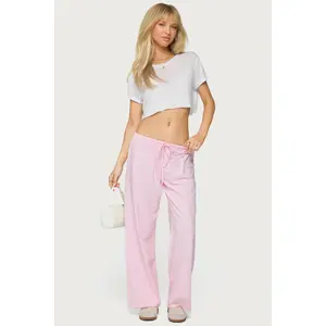 Petite Olivia Striped Loose Fit Pants