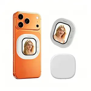 Magnetic Phone Vlog Selfie Monitor Screen,Back Camera Selfie Monitor,Wireless Recording,for Selfie Vlog Live Broadcast,Compatible with iPhone and Android System Smartphone Accessories Cellphone