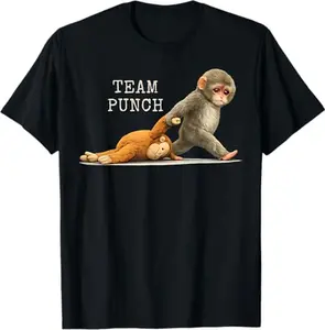 Punch monkey minimalist design, quick-dry moisture wicking, Casual Streetwear, Made in USA vintage style Monkey Team Punch T-Shirt Classic Street Style Gift for Birthday Holiday Christmas Halloween Unisex