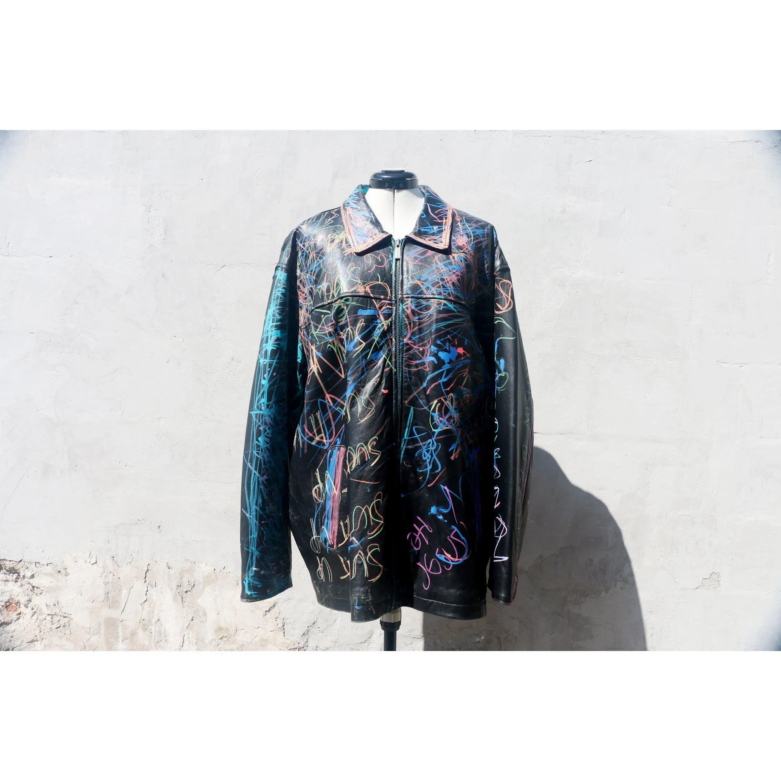 PAINTED LEATHER JACKET