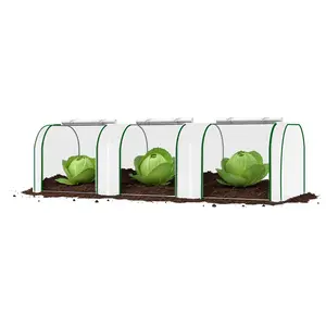 Mini Greenhouse with Roll-Up Zipper Door, Heavy Duty PE Cover, Portable Garden Tunnel Plant Tent for Indoor Outdoor, Balcony, Patio, Seedlings, Fruits & Vegetables