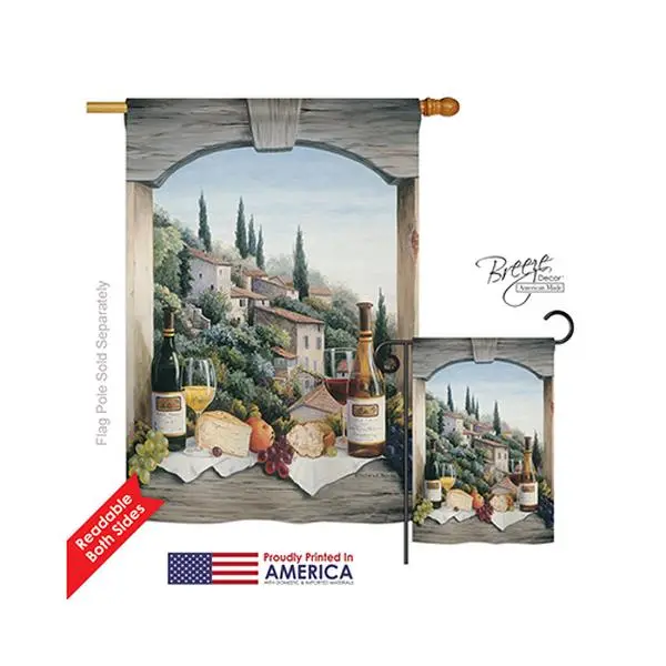 17024 Wine Window 2-Sided Vertical Impression House Flag - 28 x 40 in.